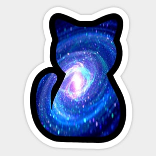 CAT SHIRTS GALAXY COOL Sticker